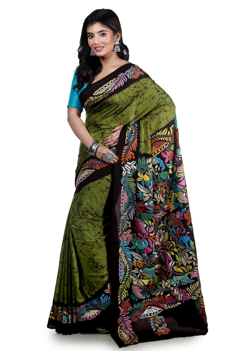 Revive Your Look With Handcrafted Kantha Stitch Sarees From Bengal