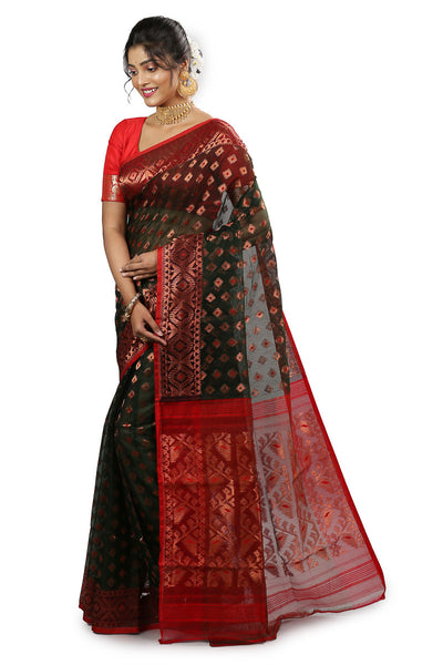Unnati Silks Handloom Sarees : Buy Unnati Silks Beige Pure Handloom Dhakai  Jamdani Cotton Silk Saree Online | Nykaa Fashion